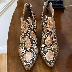 Steve Madden snake skin booties